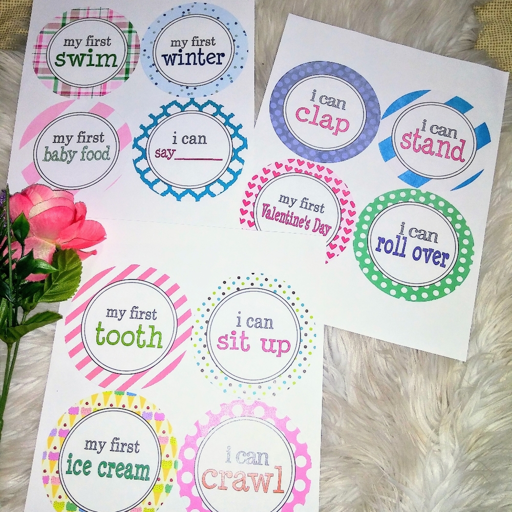 🍭NEW! Baby Photo Prop Stickers 🍭